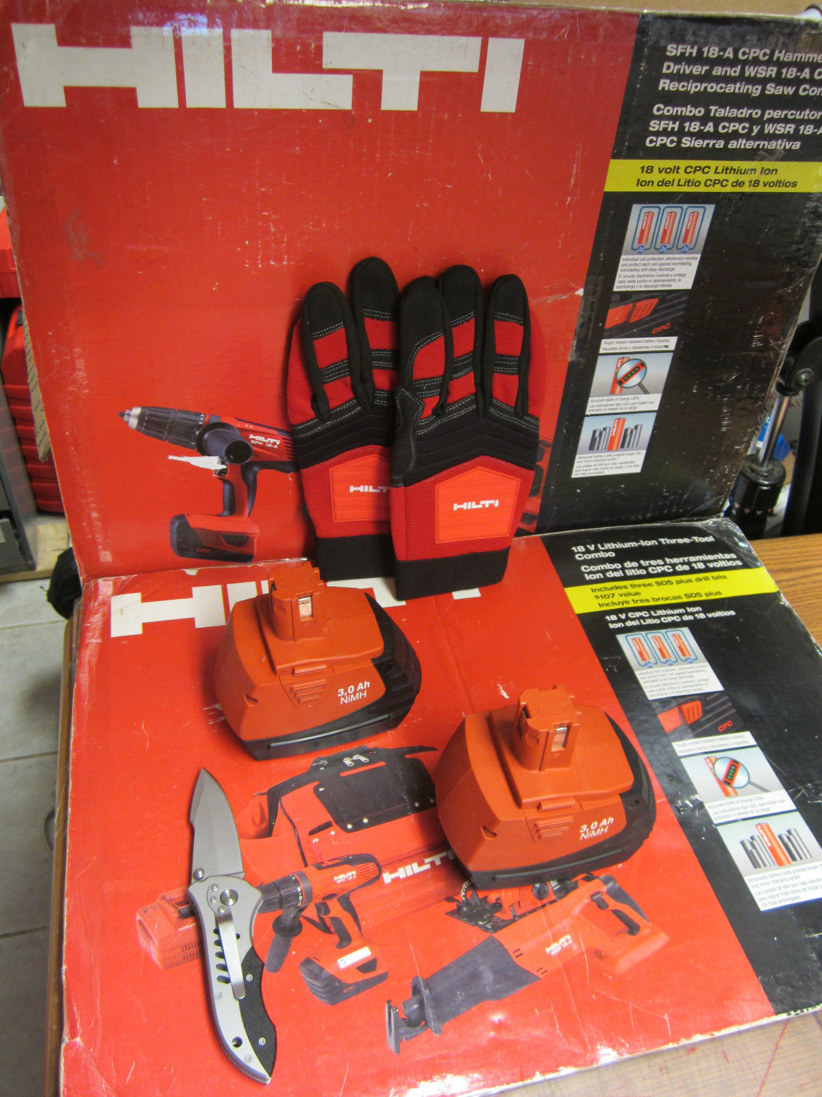 HILTI (2) SFB 185 3.0Ah 18V BATTERIES,IN EXCELLENT CONDITION ,DURABLE