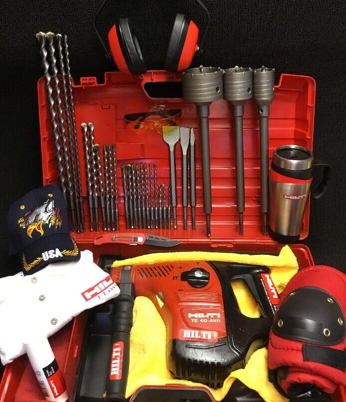 HILTI TE 40-AVR, PREOWNED, FREE BITS & CHISEL, COFFEE MUG