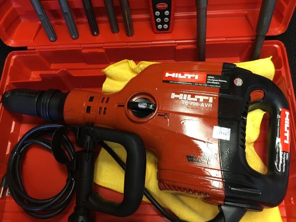 HILTI TE 706 PREOWNED, FREE LASER METER, CHISELS, EXTRAS