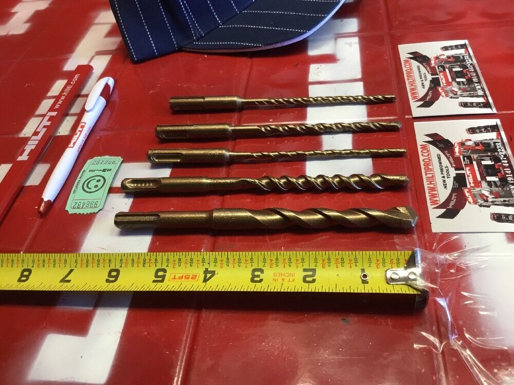 HILTI DRILL BIT 1/2", 1/4", 3/8" SDS PLUS, SET OF 5