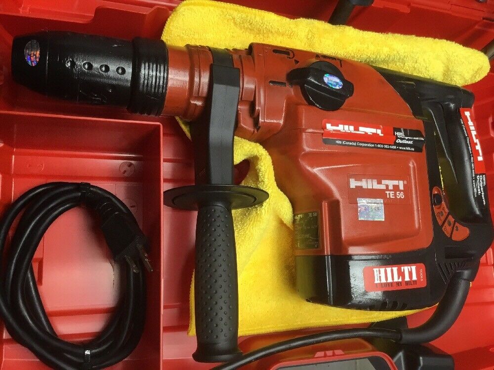 HILTI TE 56 HAMMER DRILL, PREOWNED, FREE TABLET, A LOT OF EXTRAS, QUICK SHIP