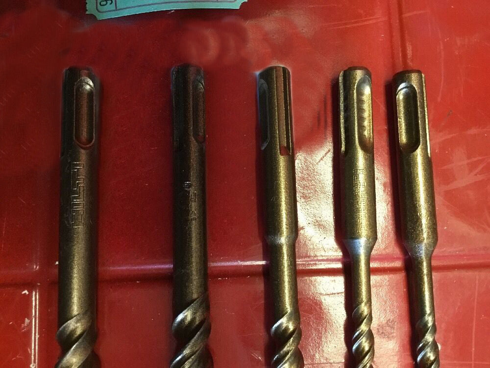 HILTI TE-CX 1/2", 1/4", 3/8" SDS PLUS, L@@K, SET OF 5, FREE HAT, FAST SHIP