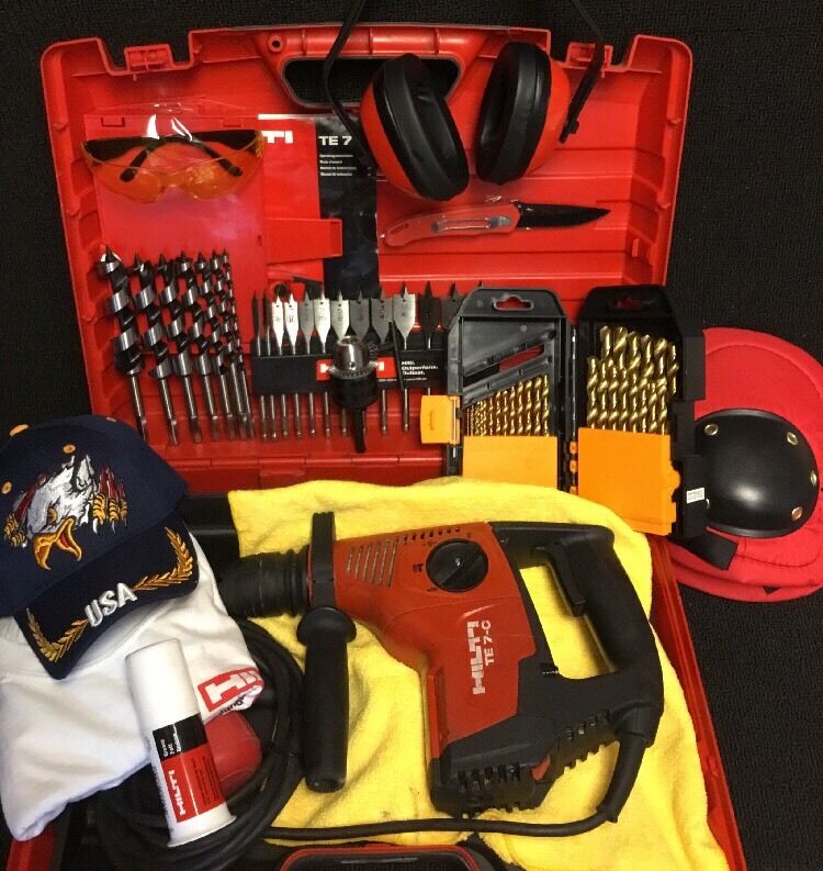 HILTI TE 7-C, PREOWNED, ORIGINAL, FREE BITS,  EXTRAS