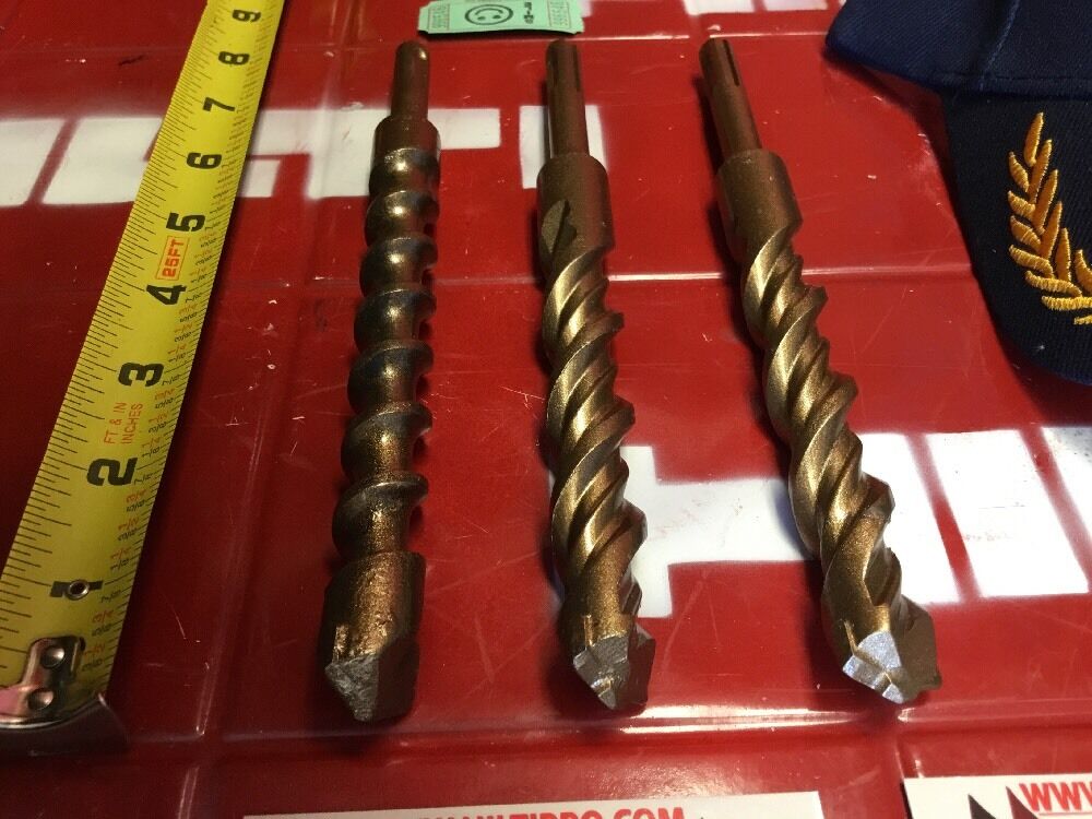 HILTI DRILL BIT 3/4" X 8" SDS PLUS SET OF 3,,