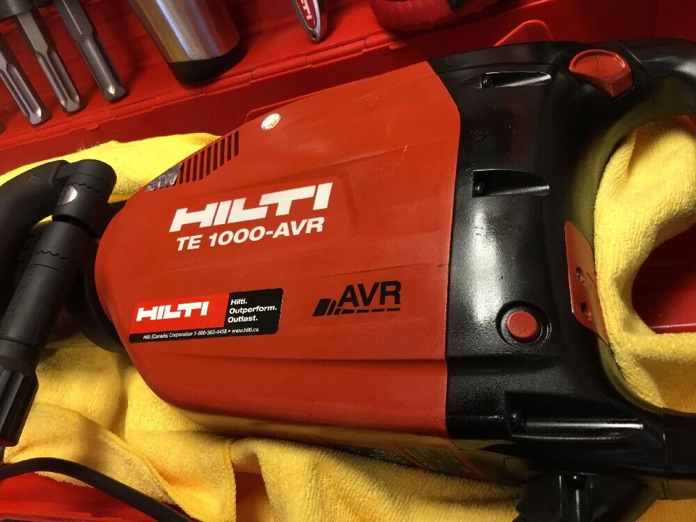 HILTI TE 1000 AVR HAMMER BREAKER, DISPLAY, FREE COFFEE MUG, CHISELS