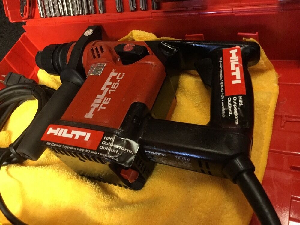 HILTI TE 15-C DRILL, EXCELLENT, FREE THERMO, BITS AND CHISEL