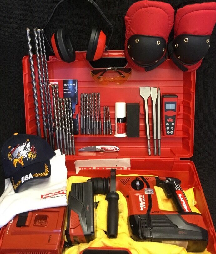 HILTI TE 6-A36 DISPLAY, FREE LASER METER, BITS, FAST SHIP