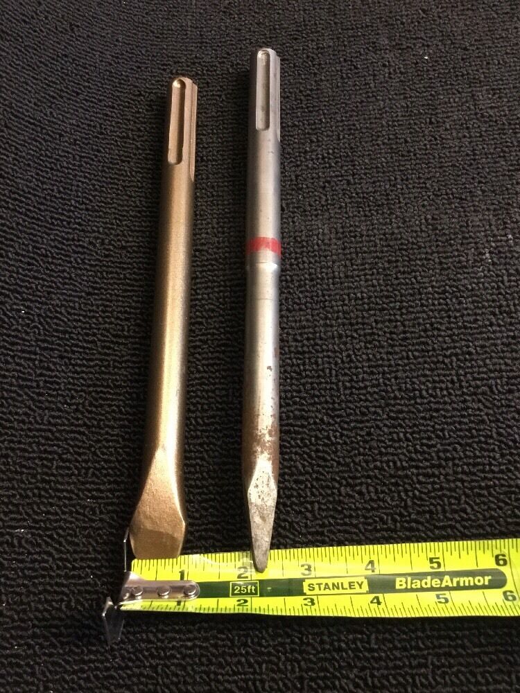 HILTI CHISEL SDS MAX FLAT (3/4" X 10") & POINTED (11") PREOWNED