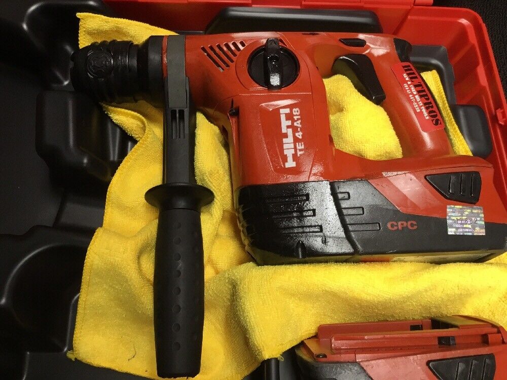 HILTI TE 4-A18 HAMMER DRILL, PREOWNED, FREE TABLET,  EXTRAS