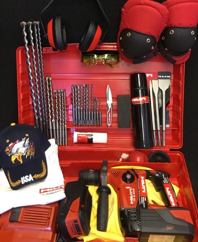 HILTI TE 6-A36 PREOWNED, FREE THERMO, BITS, LOT OF EXTRAS, FAST SHIP