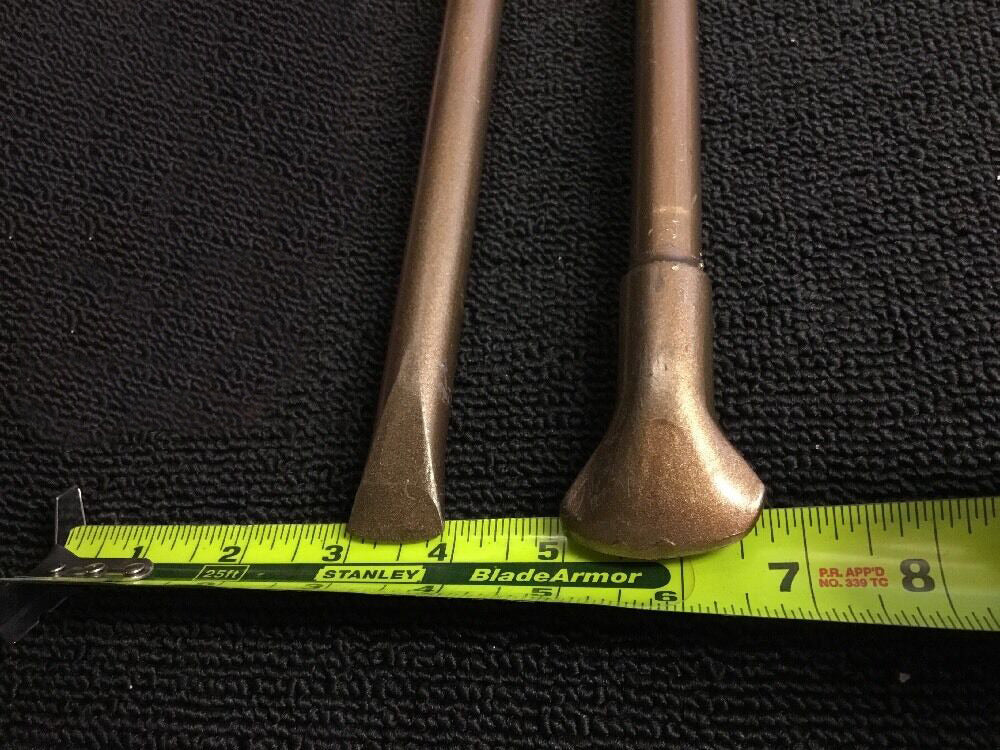 HILTI FLAT CHISEL SDS MAX 1-3/4" X 12" AND 7/8 X 14-1/2", PREOWNED