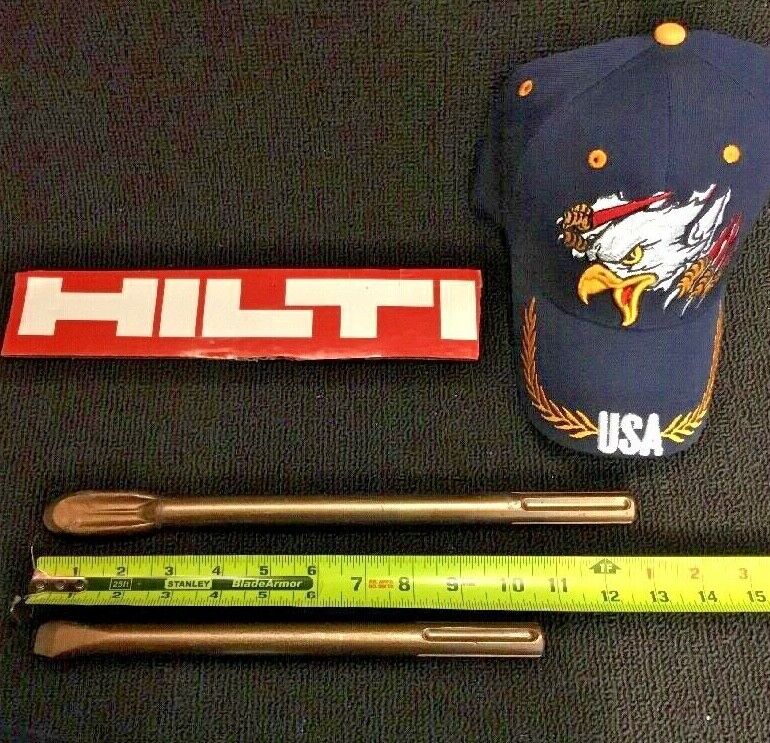 HILTI CHISEL SDS MAX SET FLAT 7/8" AND FLAT 1/2", PREOWNED