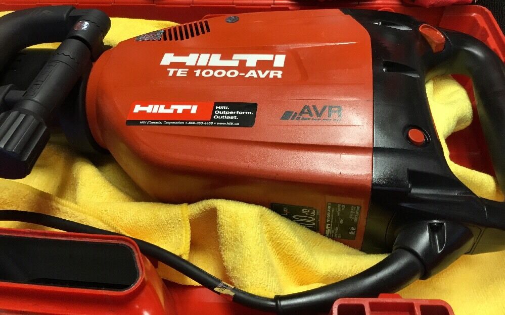 HILTI TE 1000 AVR HAMMER BREAKER, DISPLAY, FREE COFFEE MUG, CHISELS