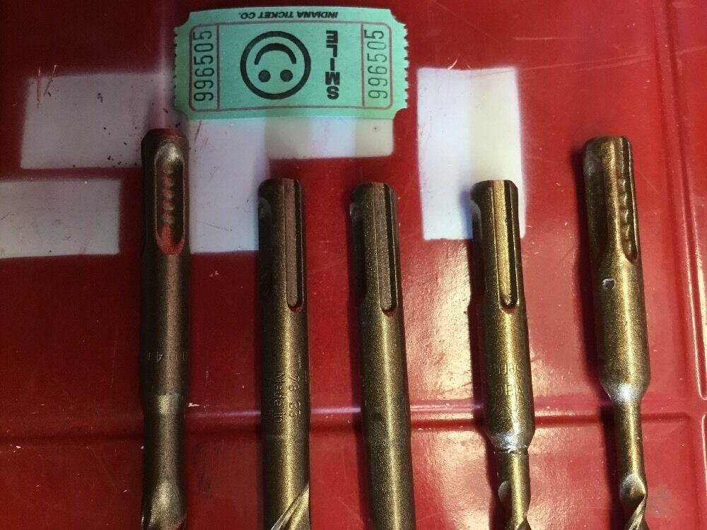 HILTI DRILL BIT 3/8", 1/4" SDS PLUS,SET OF 5,