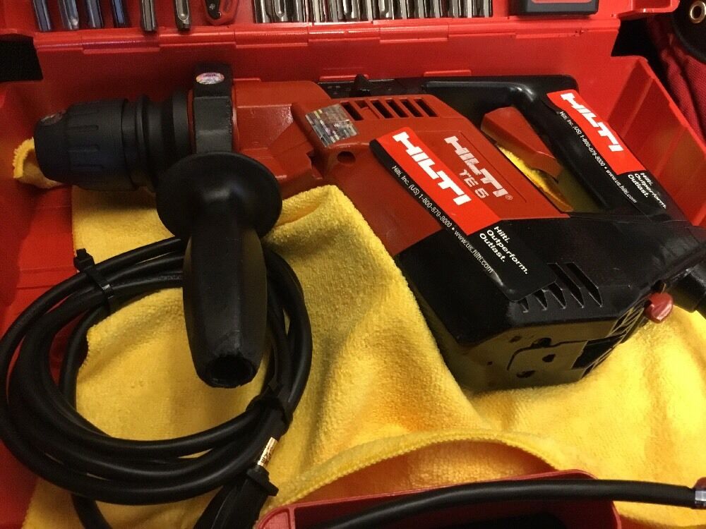 HILTI TE 5 PREOWNED, FREE LASER METER, BITS, LOT OF EXTRAS