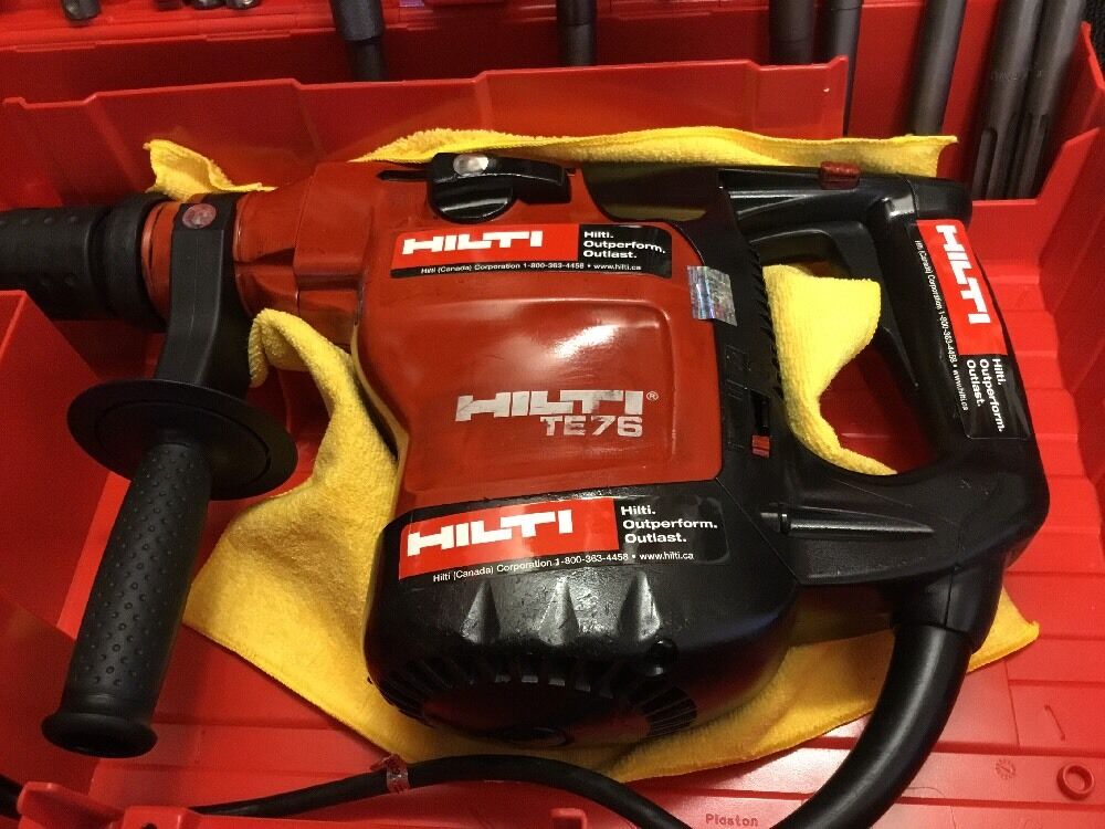 HILTI TE 76 PREOWNED, L@@K ,FREE LASER METER, BITS, CHISEL, EXTRAS, FAST SHIP