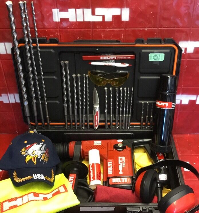 HILTI TE 35 HAMMER DRILL ,PREOWNED, VERY STRONG, FREE BITS