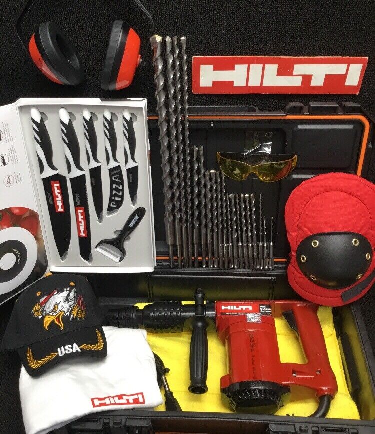 HILTI TE 22 HAMMER DRILL, PREOWNED, FREE KNIFE SET,  EXTRAS