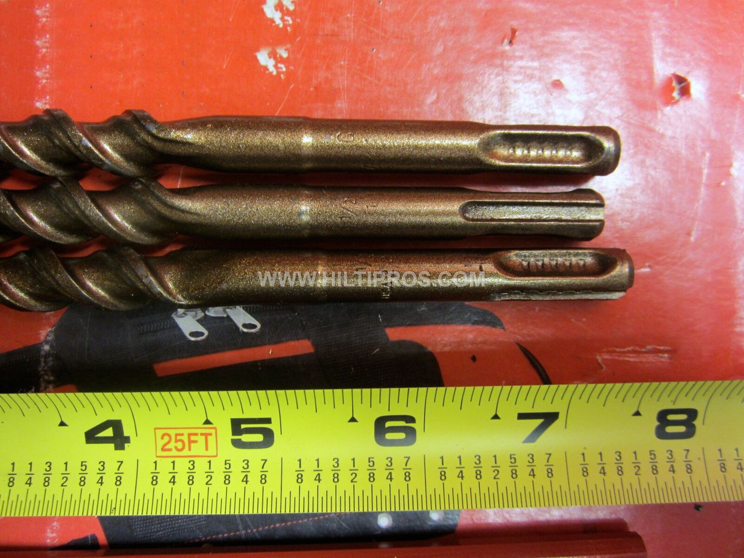 HILTI TE-C 1/2" X 8", SET OF 3, PREOWNED, FREE PENCIL,FAST SHIP