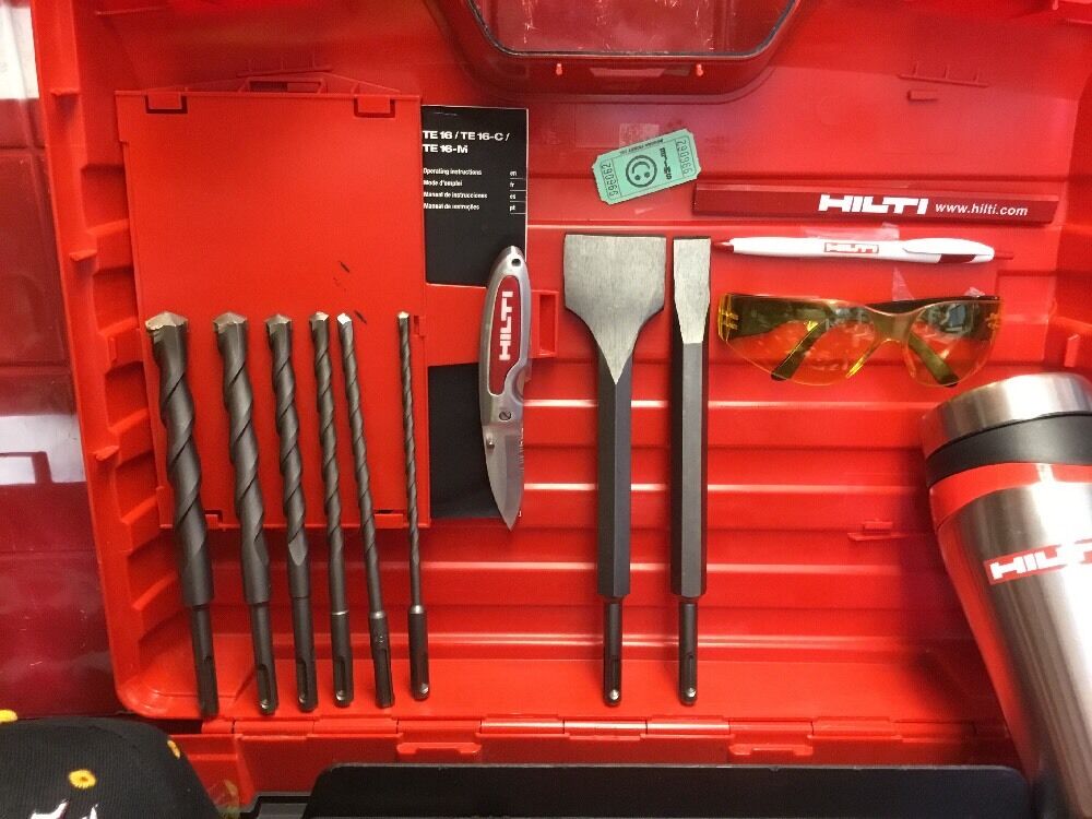 HILTI TE 16-C HAMMER DRILL, PREOWNED, FREE EXTRAS AND BITS