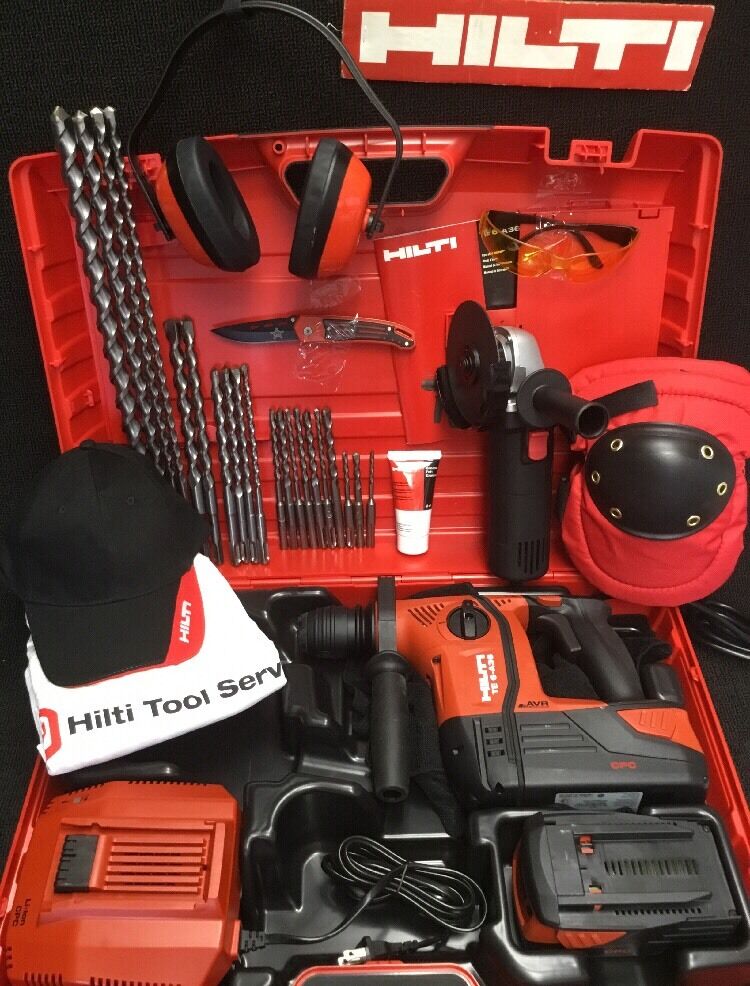 HILTI TE 6 A-36 HAMMER DRILL, NEW, FREE GRINDER, BITS, A LOT EXTRAS, FAST SHIP