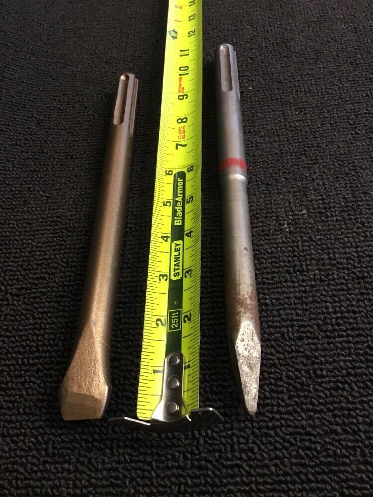 HILTI CHISEL SDS MAX FLAT (3/4" X 10") & POINTED (11") PREOWNED