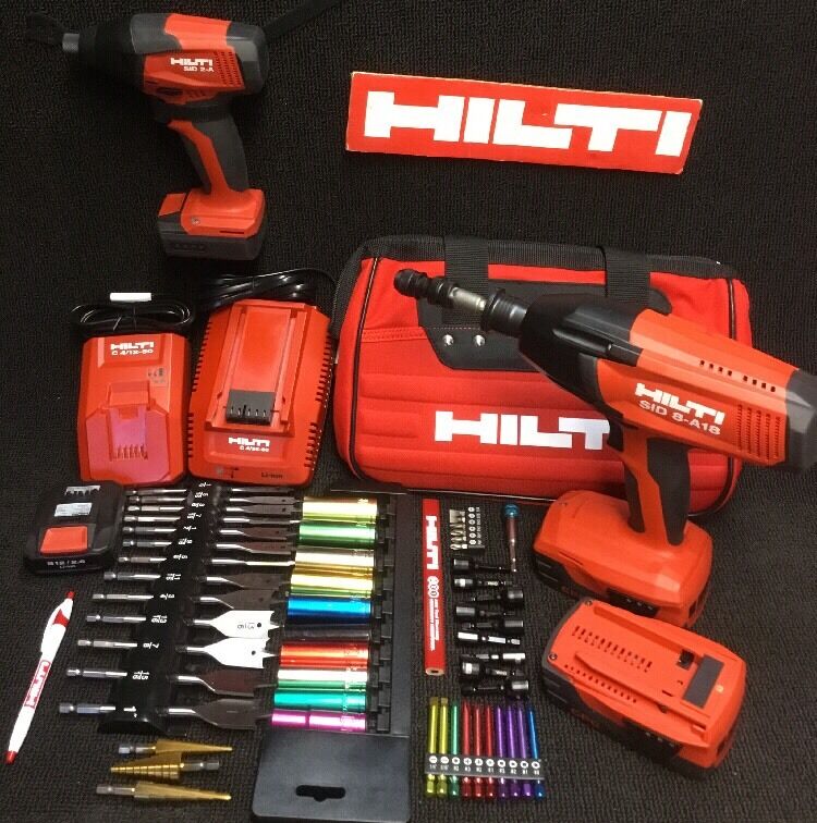 HILTI SID 8-A18 CORDLESS DRIVER, NEW, FREE HILTI SID 2-A, COMPLETE SET