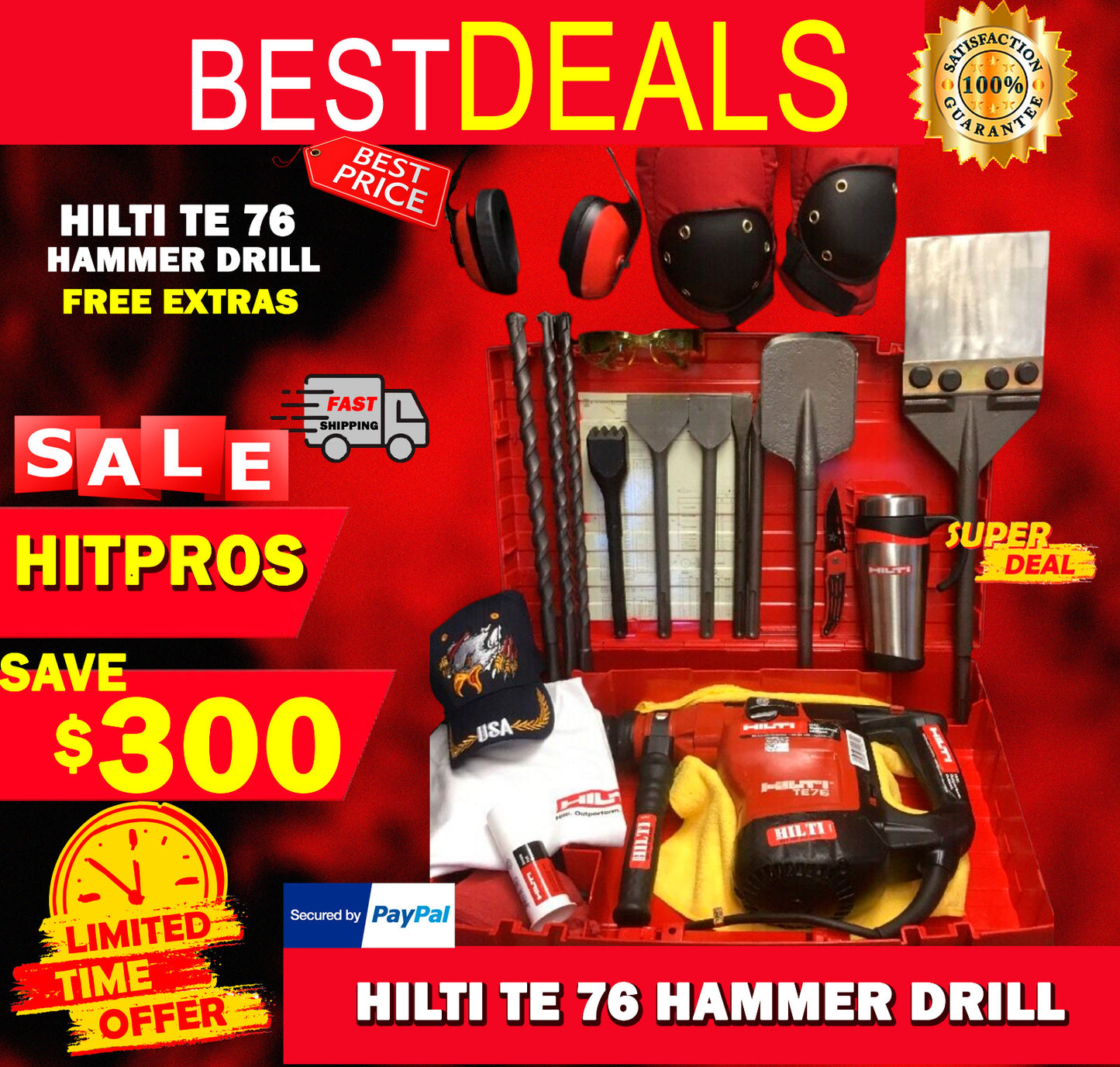 HILTI TE 76, PREOWNED, FREE BITS AND CHISEL, FREE EXTRAS, FAST SHIP