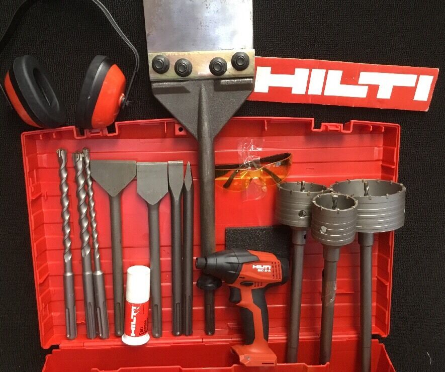 HILTI TE 75, PREOWNED, FREE SID 2-A, CHISEL, BITS, A LOT OF EXTRA