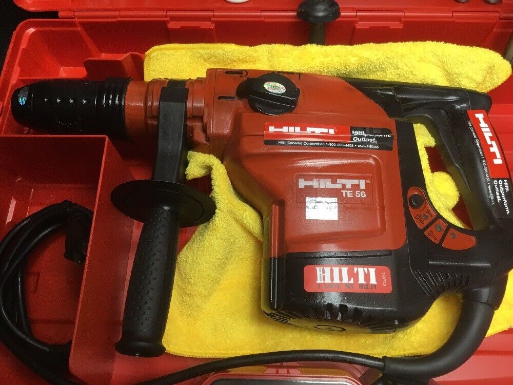 HILTI TE 56 HAMMER DRILL, PREOWNED, FREE TABLET, A LOT OF EXTRAS, QUICK SHIP