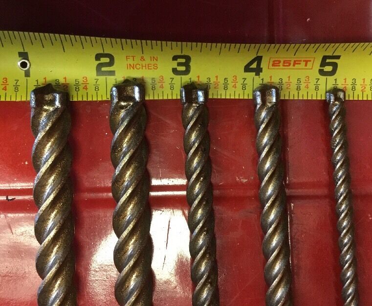 HILTI TE-CX 1/2", 3/8", 1/4" SDS PLUS, L@@K, SET OF 5, PREOWNED, FAST SHIPPING