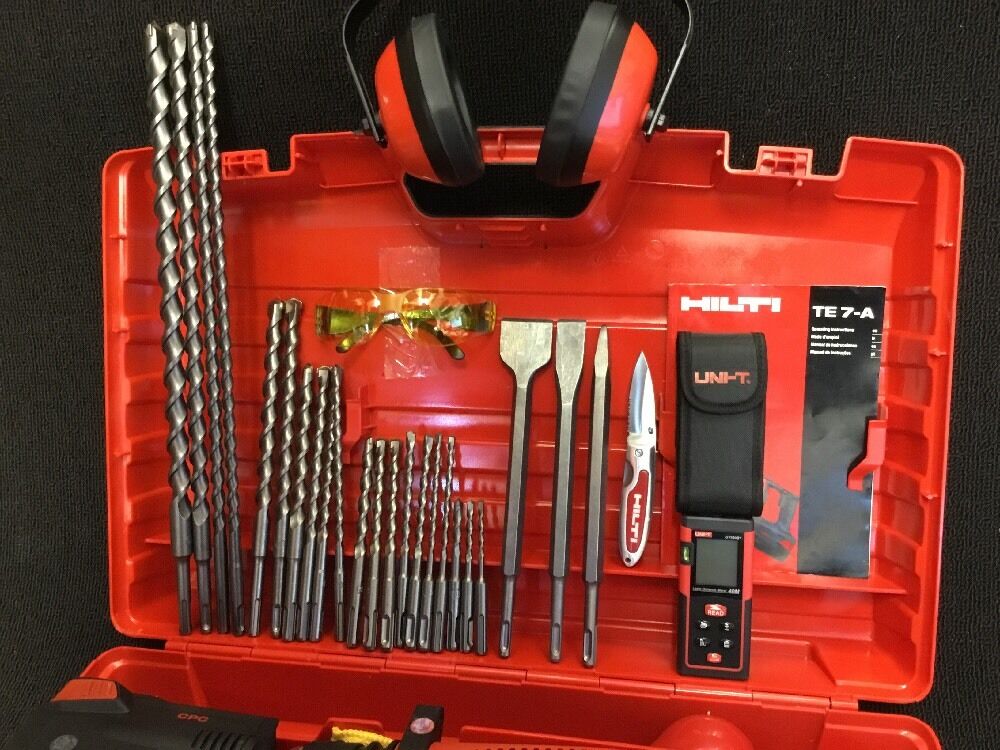 HILTI TE 7-A BRAND NEW, FREE LASER METER, BITS, CHISEL, EXTRAS