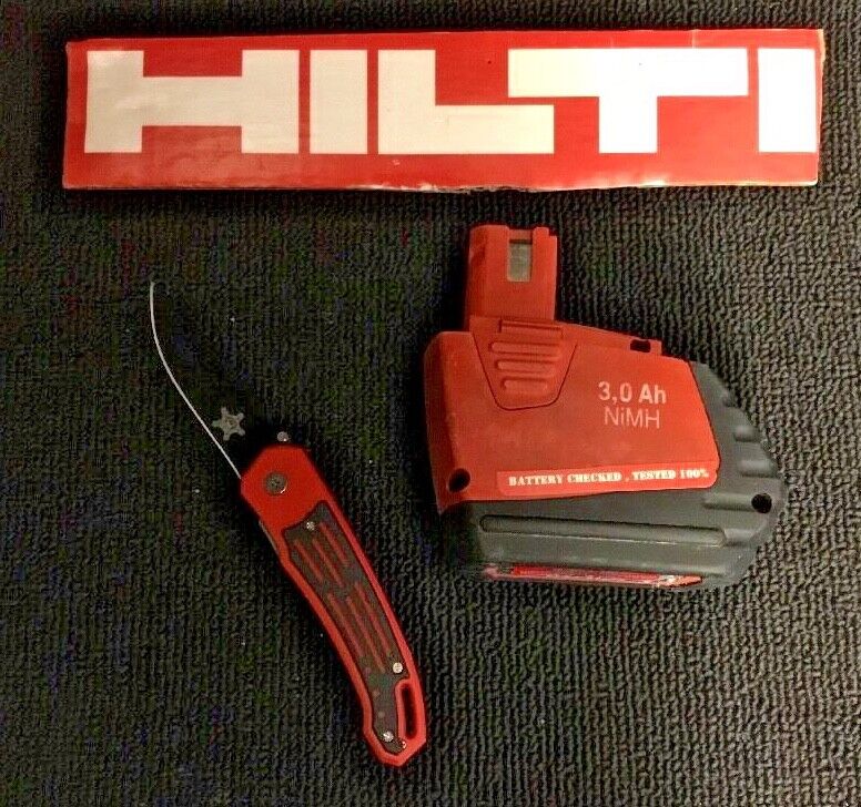 HILTI BATTERY SFB 155 3.0AH, PREOWNED, FREE KNIFE INCLUDED,