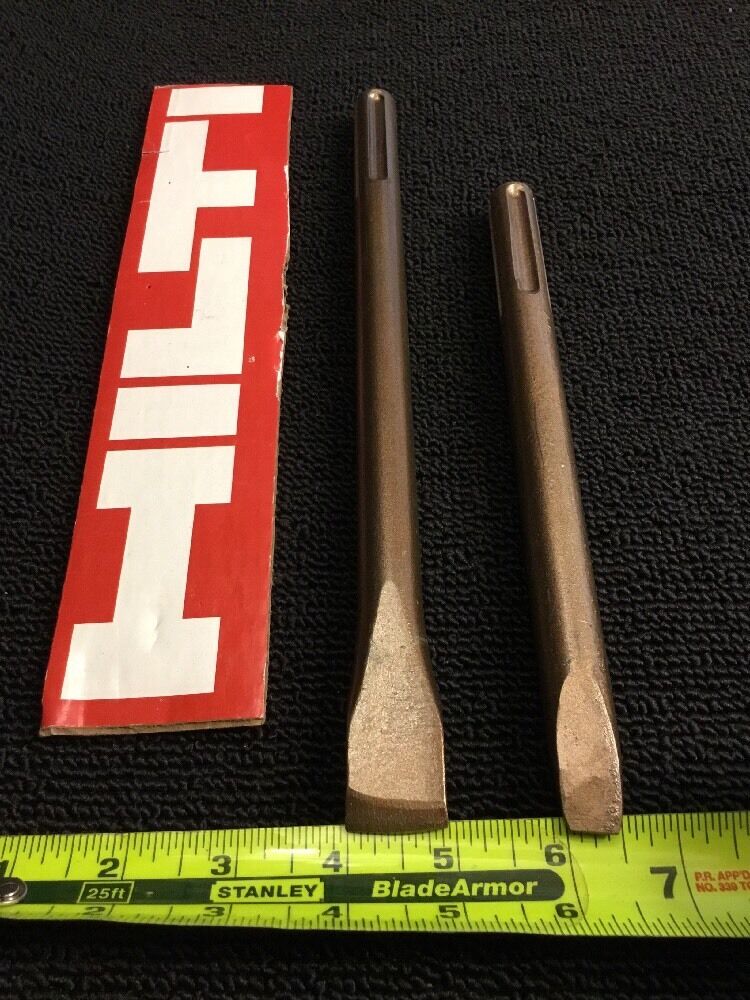 HILTI CHISEL SDS MAX SET FLAT 7/8" AND FLAT 1/2", PREOWNED