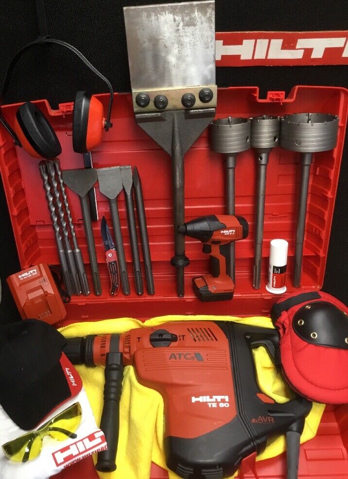 HILTI TE 80 ATC AVR, NEW, FREE SID 2-A DRIVER, BITS, CHISELS, EXTRAS, FAST SHIP