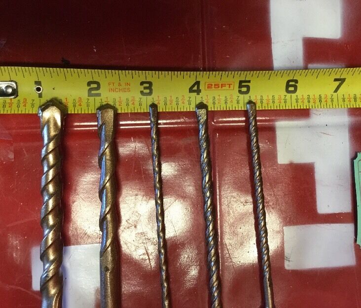 HILTI DRILL BIT 1/2", 1/4", 3/8" SDS PLUS, SET OF 5,