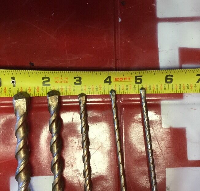 HILTI DRILL BIT 1/2", 3/8", 1/4" SDS PLUS, SET OF 5