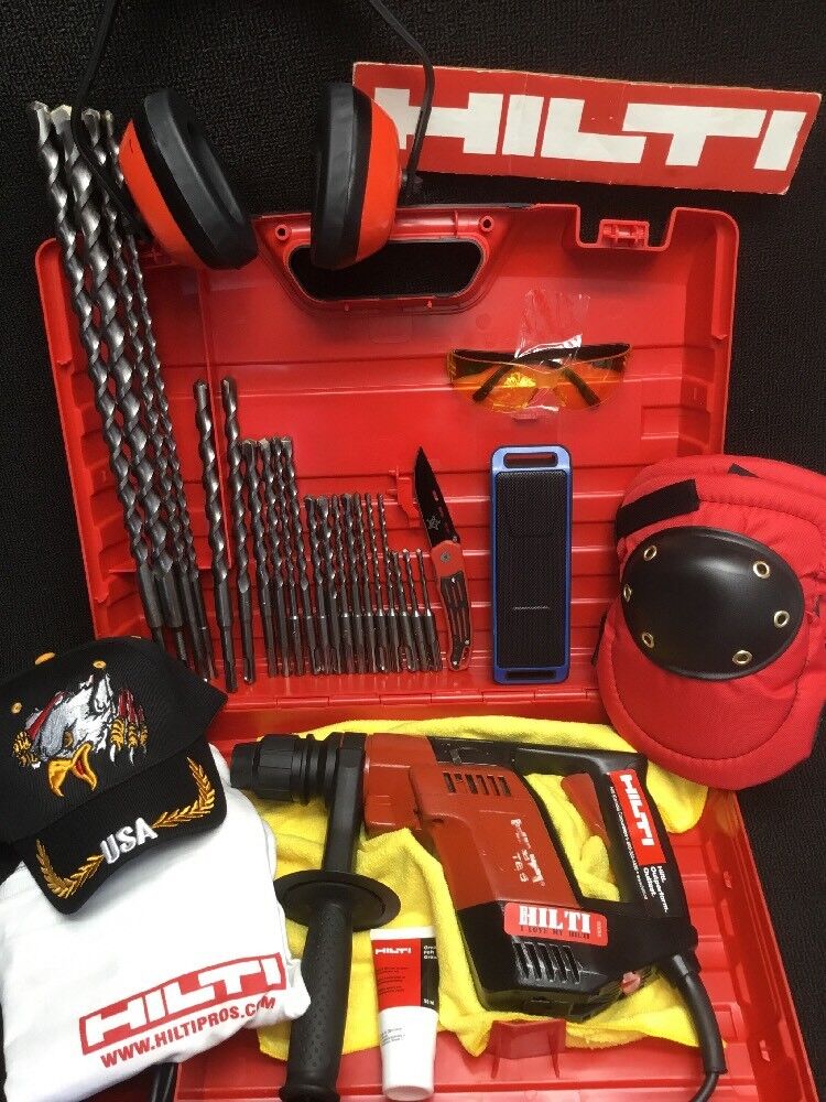 HILTI TE 5 PREOWNED, FREE BLUETOOTH SPEAKER, REINFORCED HANDLE, BITS