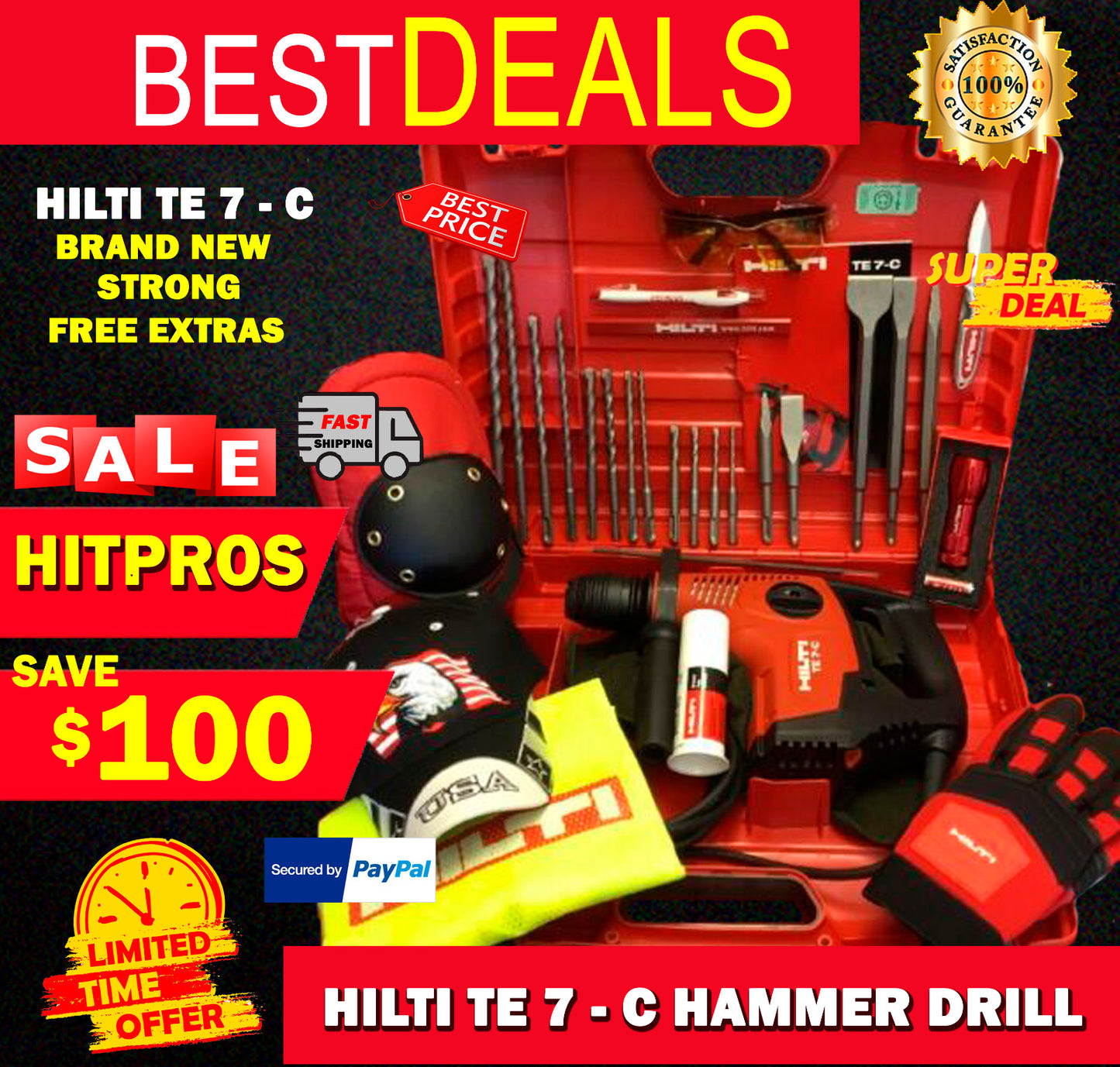 HILTI TE 7-C HAMMER DRILL,BRAND NEW, STRONG, FREE EXTRAS