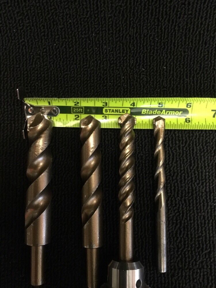 HILTI-BOSH SET PERCUSSION BIT 7/8", 3/4", 5/8, 1/2,PREOWNED, FREE HAT