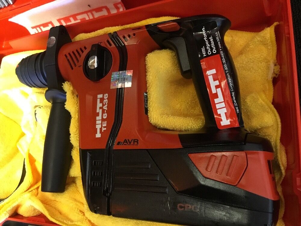 HILTI TE 6-A36 DISPLAY, FREE LASER METER, BITS, FAST SHIP