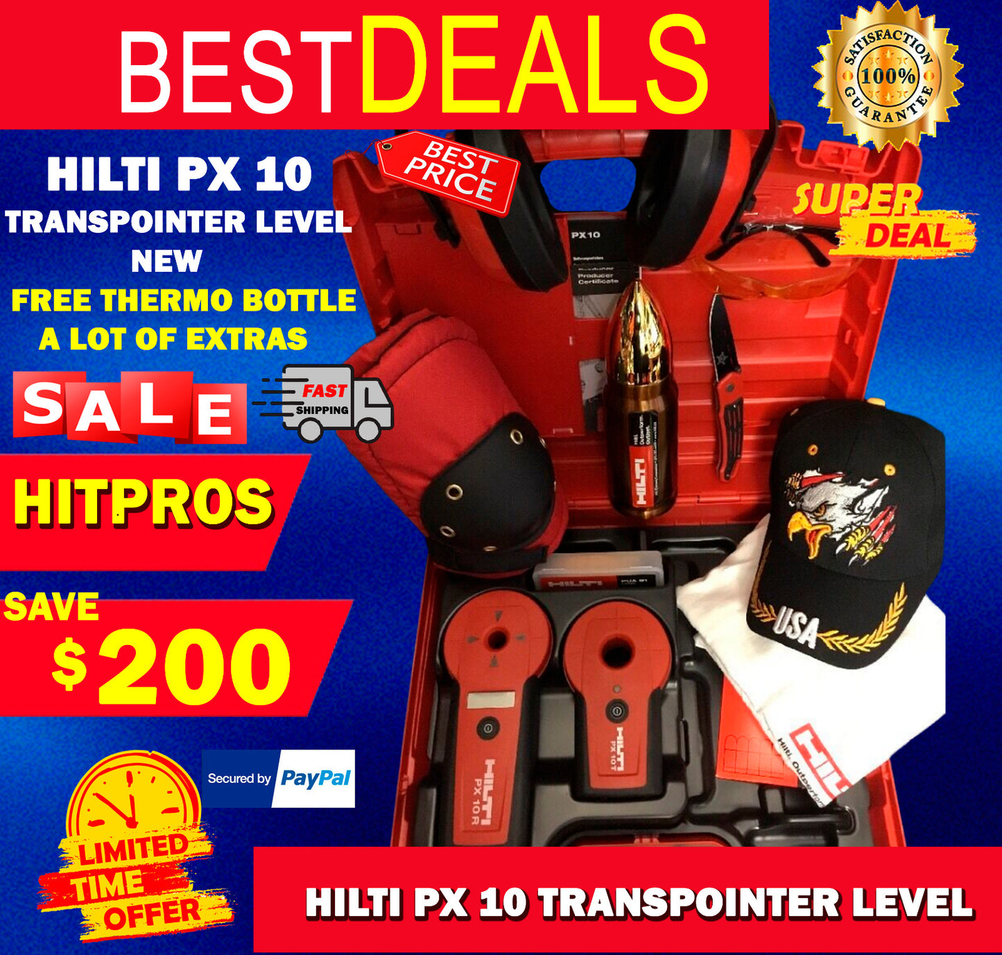 HILTI PX 10 TRANSPOINTER LEVEL, NEW, FREE THERMO