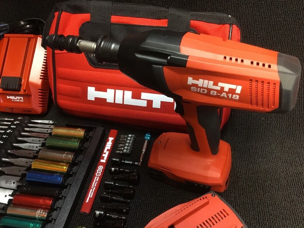 HILTI SID 8-A18 CORDLESS DRIVER, NEW, FREE BITS, EXTRAS, COMPLETE SET