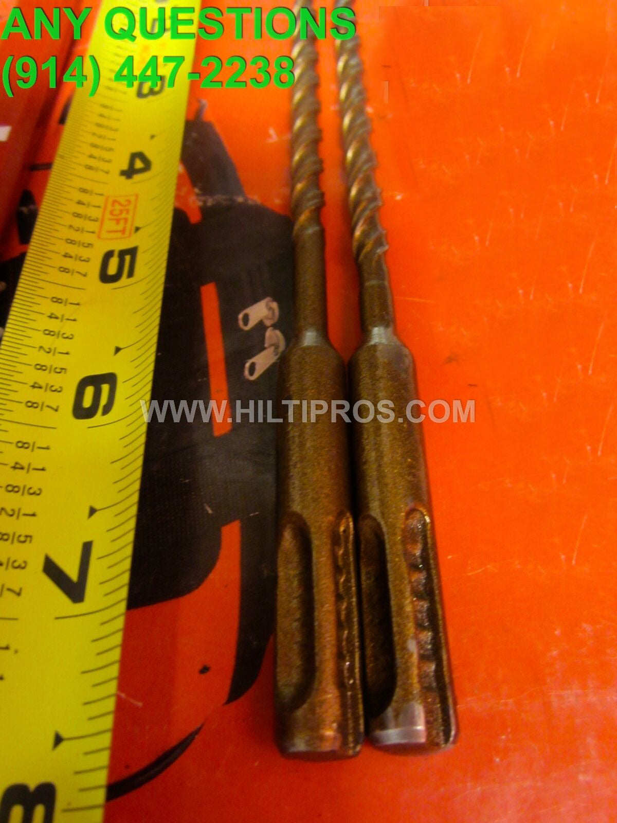 HILTI TE-C 1/4" X 7", SET OF 2, PREOWNED, GREAT CONDITION, FREE PENCIL,FAST SHIP