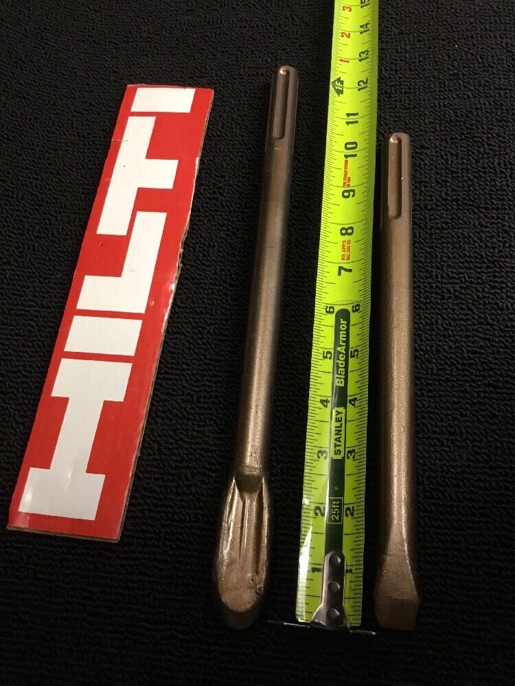 HILTI CHISEL SDS MAX SET FLAT 7/8" AND FLAT 1/2", PREOWNED