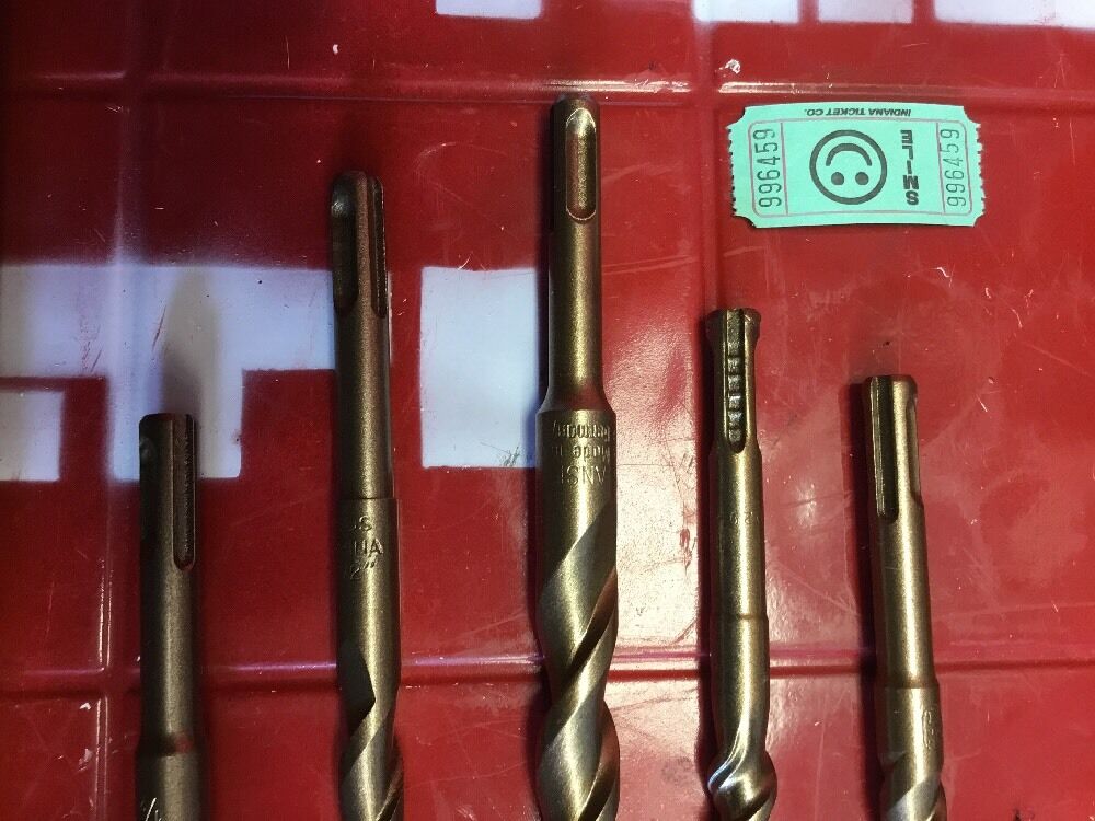 HILTI DRILL BIT 1/2", 5/8" SDS PLUS, SET OF 5