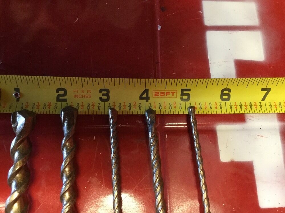 HILTI DRILL BIT 1/2", 1/4", 3/8" SDS PLUS, FREE EXTRAS, SET OF 5,