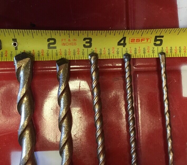 HILTI DRILL BIT 1/2", 1/4", 3/8" SDS PLUS,set of 5