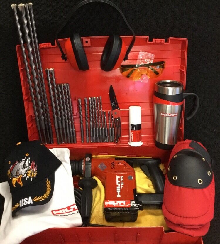 HILTI TE 15, PREOWNED, FREE COFFEE MUG, BITS, AND MORE