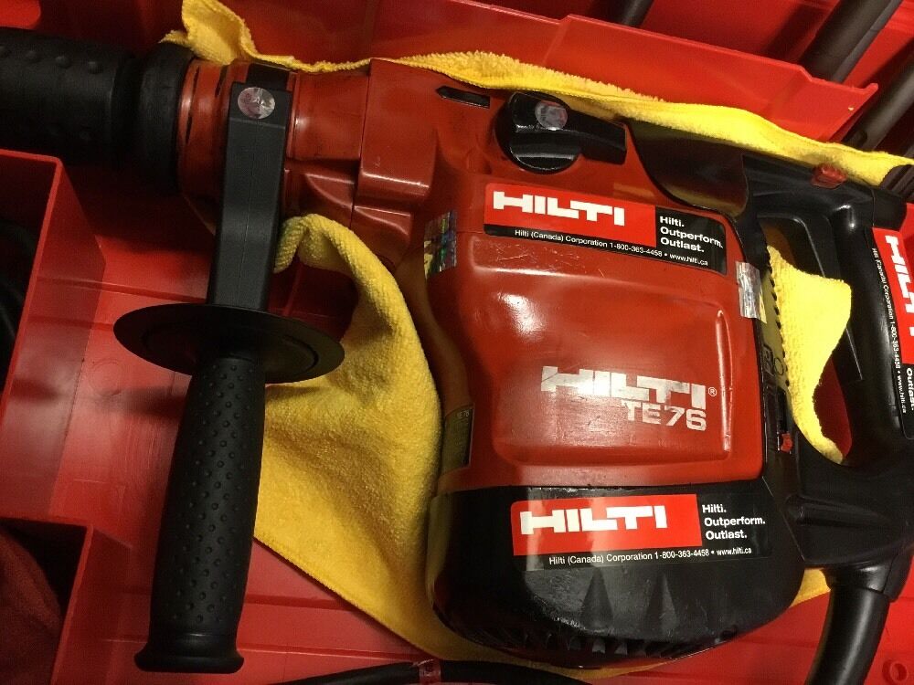 HILTI TE 76 PREOWNED, L@@K ,FREE LASER METER, BITS, CHISEL, EXTRAS, FAST SHIP